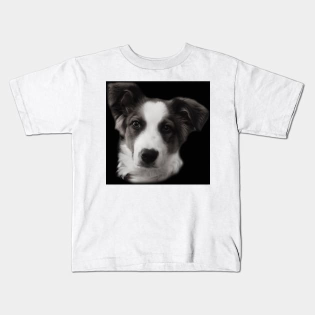 Charly Australian Shepherd Mix Kids T-Shirt by Noamdelf06